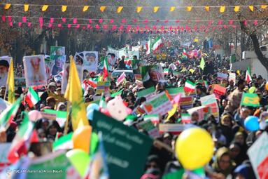 راهپیمایی چهل و پنجمین سالروز پیروزی انقلاب اسلامی در همدان