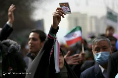 راهپیمایی چهل و پنجمین سالروز پیروزی انقلاب اسلامی در مشهد