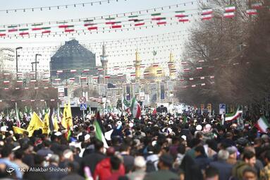 راهپیمایی چهل و پنجمین سالروز پیروزی انقلاب اسلامی در مشهد