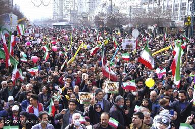 راهپیمایی چهل و پنجمین سالروز پیروزی انقلاب اسلامی در مشهد