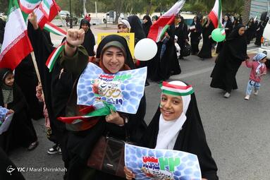 راهپیمایی چهل و پنجمین سالروز پیروزی انقلاب اسلامی در کیش