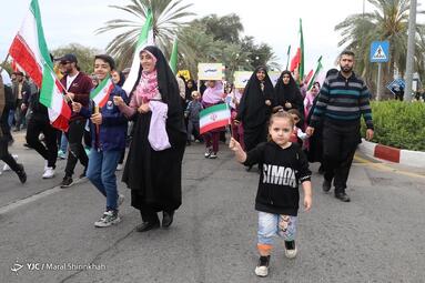 راهپیمایی چهل و پنجمین سالروز پیروزی انقلاب اسلامی در کیش