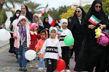 راهپیمایی چهل و پنجمین سالروز پیروزی انقلاب اسلامی در کیش