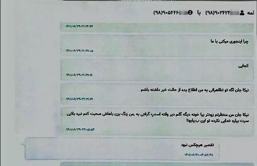 تصاویری از پرونده مرحوم نیکا شاکرمی