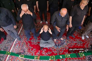 اقامه نماز ظهر روز عاشورا در روستای گنجه رودبار استان گیلان