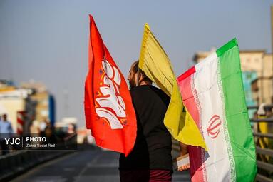 مهمونی ۱۰ کیلومتری غدیر با شعار «ایران ذوالفقار علی»