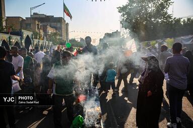 مهمونی ۱۰ کیلومتری غدیر با شعار «ایران ذوالفقار علی»