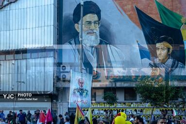 مهمونی ۱۰ کیلومتری غدیر با شعار «ایران ذوالفقار علی»
