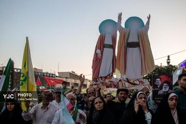 مهمونی ۱۰ کیلومتری غدیر با شعار «ایران ذوالفقار علی»