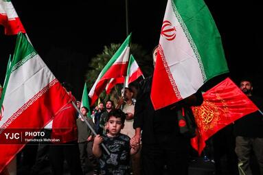 تجمع خودجوش مردمی در میدان فلسطین تهران در اعتراض به یاوه گویی‌های ترامپ