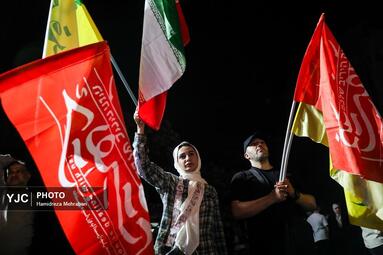 تجمع خودجوش مردمی در میدان فلسطین تهران در اعتراض به یاوه گویی‌های ترامپ