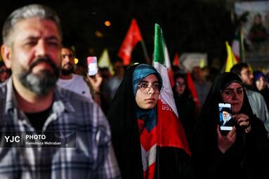 تجمع خودجوش مردمی در میدان فلسطین تهران در اعتراض به یاوه گویی‌های ترامپ