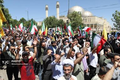 راهپیمایی جمعه نصر و خشم در زنجان