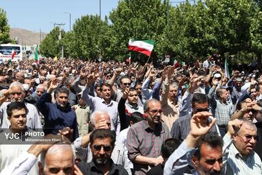 راهپیمایی جمعه نصر و خشم در زنجان