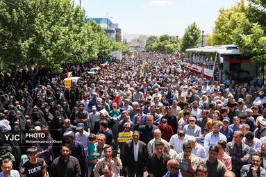 راهپیمایی جمعه نصر و خشم در زنجان