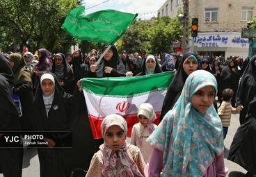 راهپیمایی جمعه نصر و خشم در همدان