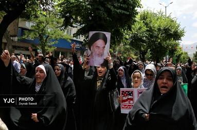 راهپیمایی جمعه نصر و خشم در همدان
