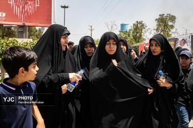 تشییع پیکر شهدای حملات رژیم اشغالگر صهیونیستی