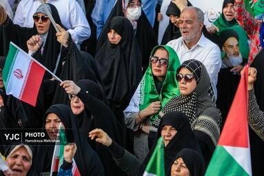 تجمع مردمی و دانشجویی ضد جنایات آمریکا و رژیم صهیونیستی