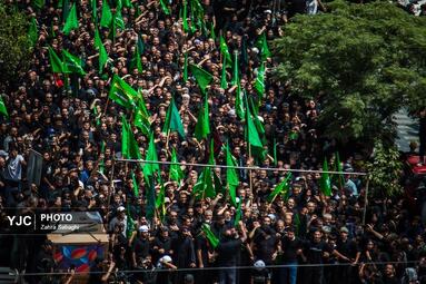 خیمه سوزان ظهر عاشورا در چهارراه گلوبندک