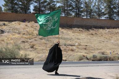 زائران پیاده امام رضا(ع) در مسیر مشهد مقدس