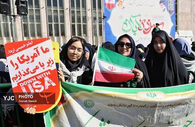 راهپیمایی یوم الله ۱۳ آبان ۱۴۰۴ در همدان 
