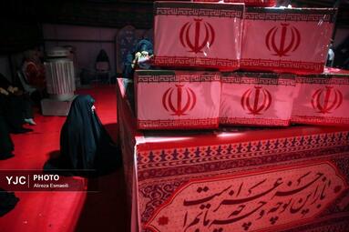 مراسم وداع با پیکر پاک ۱۰۰ شهید گمنام