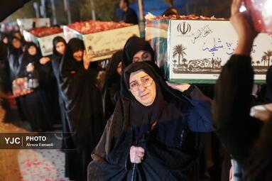 مراسم وداع با پیکر پاک ۱۰۰ شهید گمنام