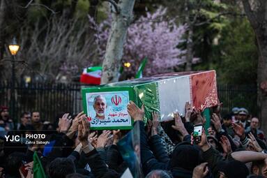 آیین تشییع پیکر مطهر فرماندهان شهید جنگ رمضان در تهران