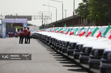 رونمایی از ناوگان خودرویی و موتوری جمعیت هلال احمر