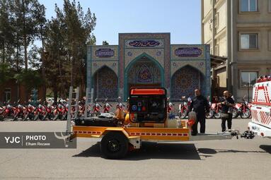 رونمایی از ناوگان خودرویی و موتوری جمعیت هلال احمر