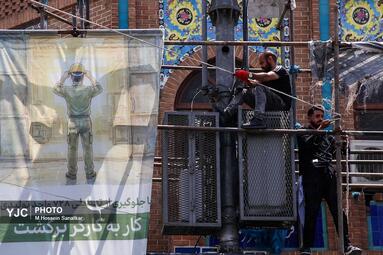 خیمه‌سوزان عاشورا در چهارراه گلوبندک؛ تجلی سوگ حسینی در قلب تهران