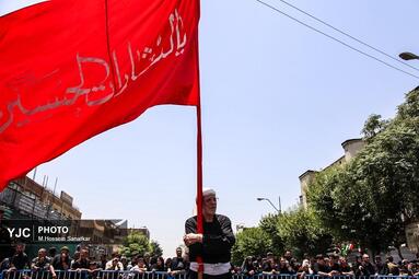 خیمه‌سوزان عاشورا در چهارراه گلوبندک؛ تجلی سوگ حسینی در قلب تهران