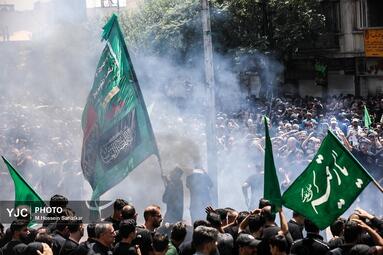 خیمه‌سوزان عاشورا در چهارراه گلوبندک؛ تجلی سوگ حسینی در قلب تهران